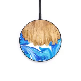 Circle Wood Resin Wireless Charger - Angel (Blue, 637836)