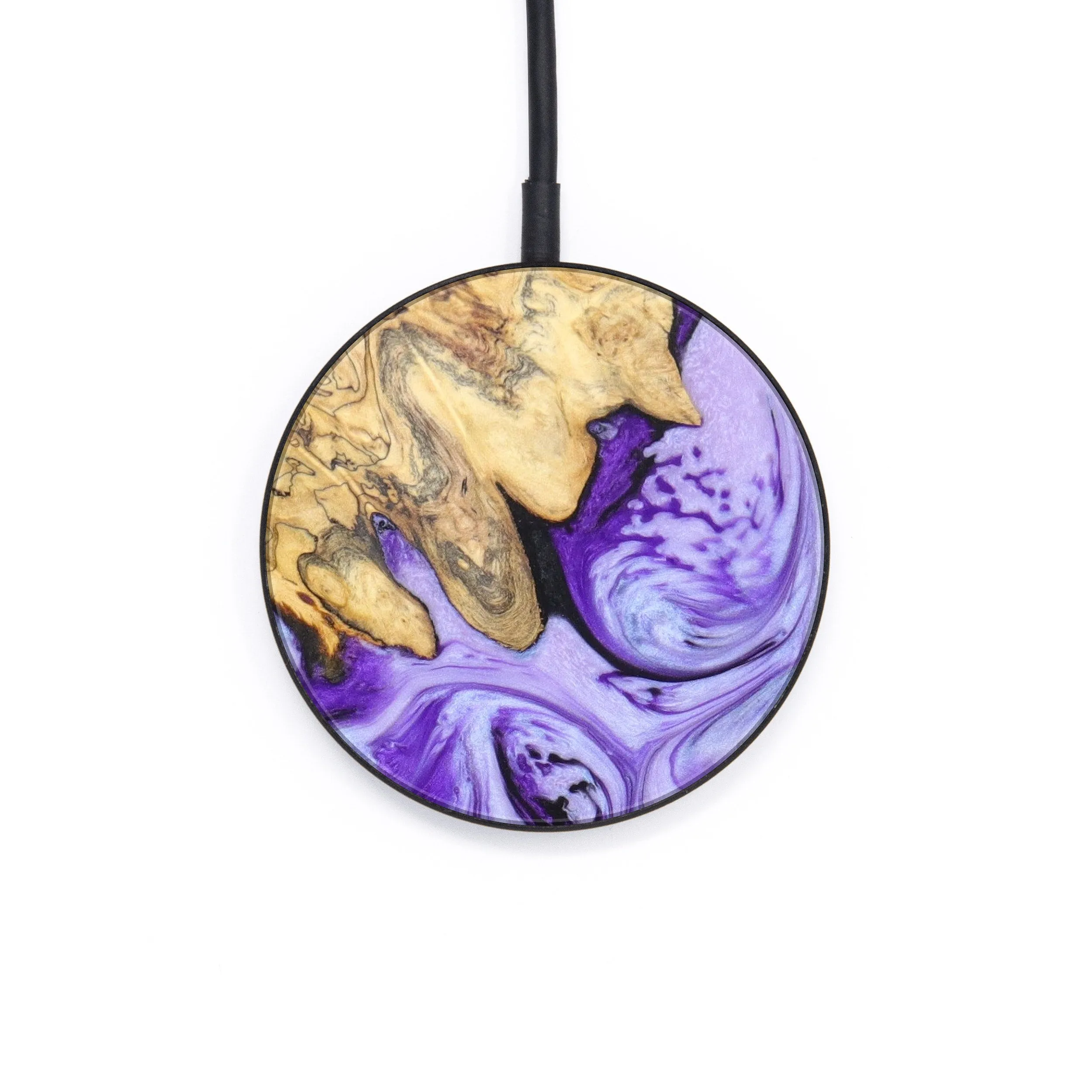 Circle Wood Resin Wireless Charger - Bret (Purple, 636864)