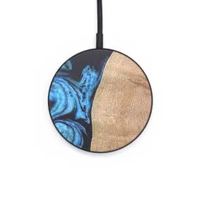 Circle Wood Resin Wireless Charger - Dallas (Blue, 691834)