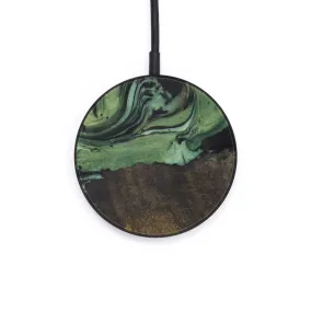 Circle Wood Resin Wireless Charger - Damion (Dark Green, 612548)