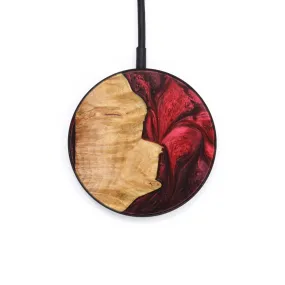 Circle Wood Resin Wireless Charger - Demi (Red, 640584)