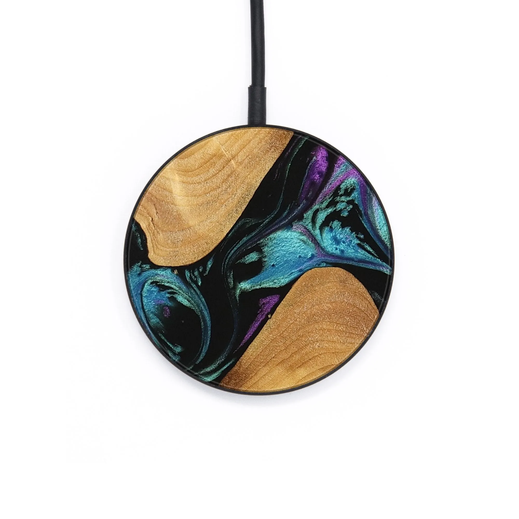 Circle Wood Wireless Charger - Elmar (Blue, 738352)