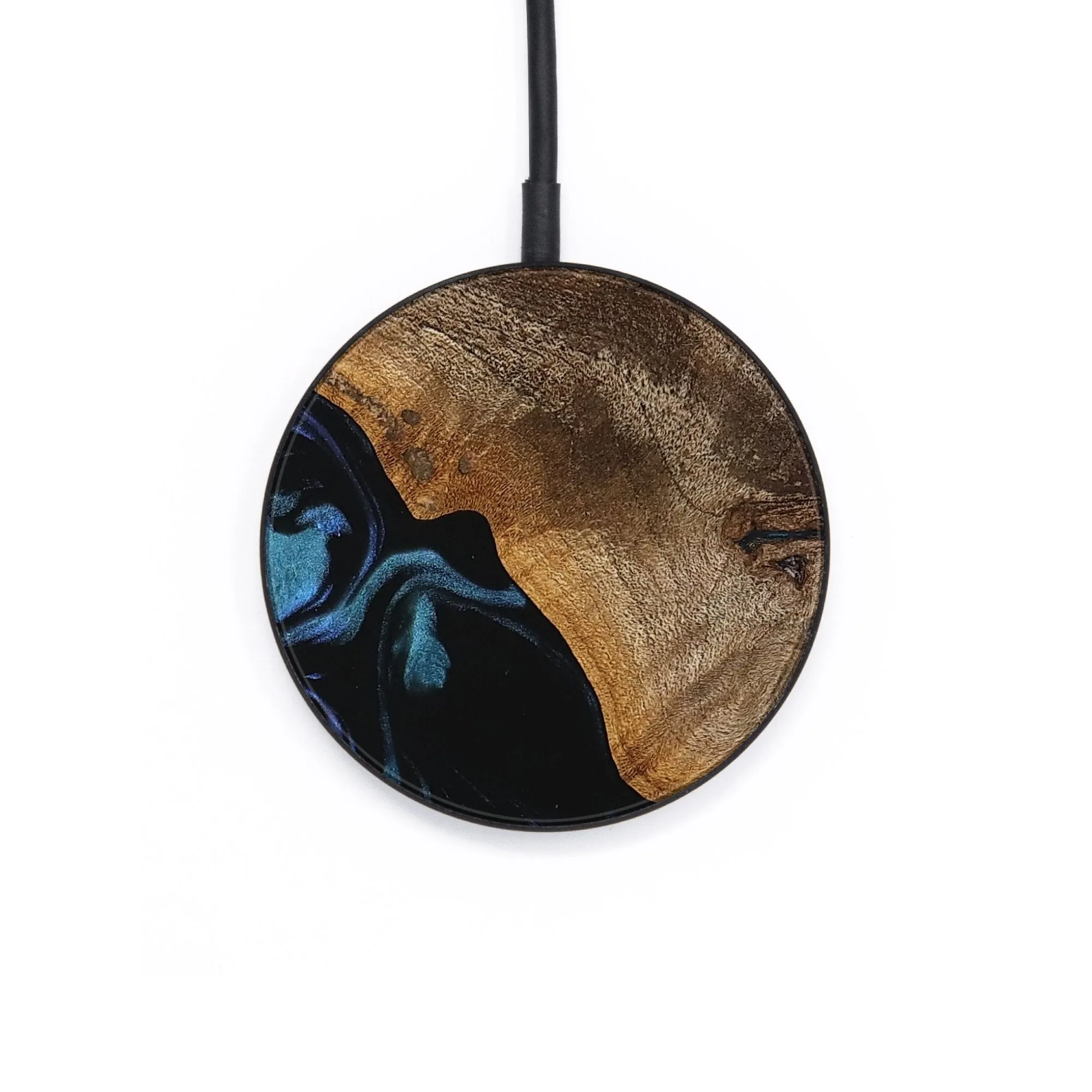 Circle Wood Wireless Charger - Fabian (Blue, 739661)