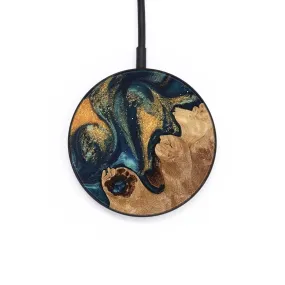 Circle Wood Wireless Charger - Tamala (Teal & Gold, 735064)