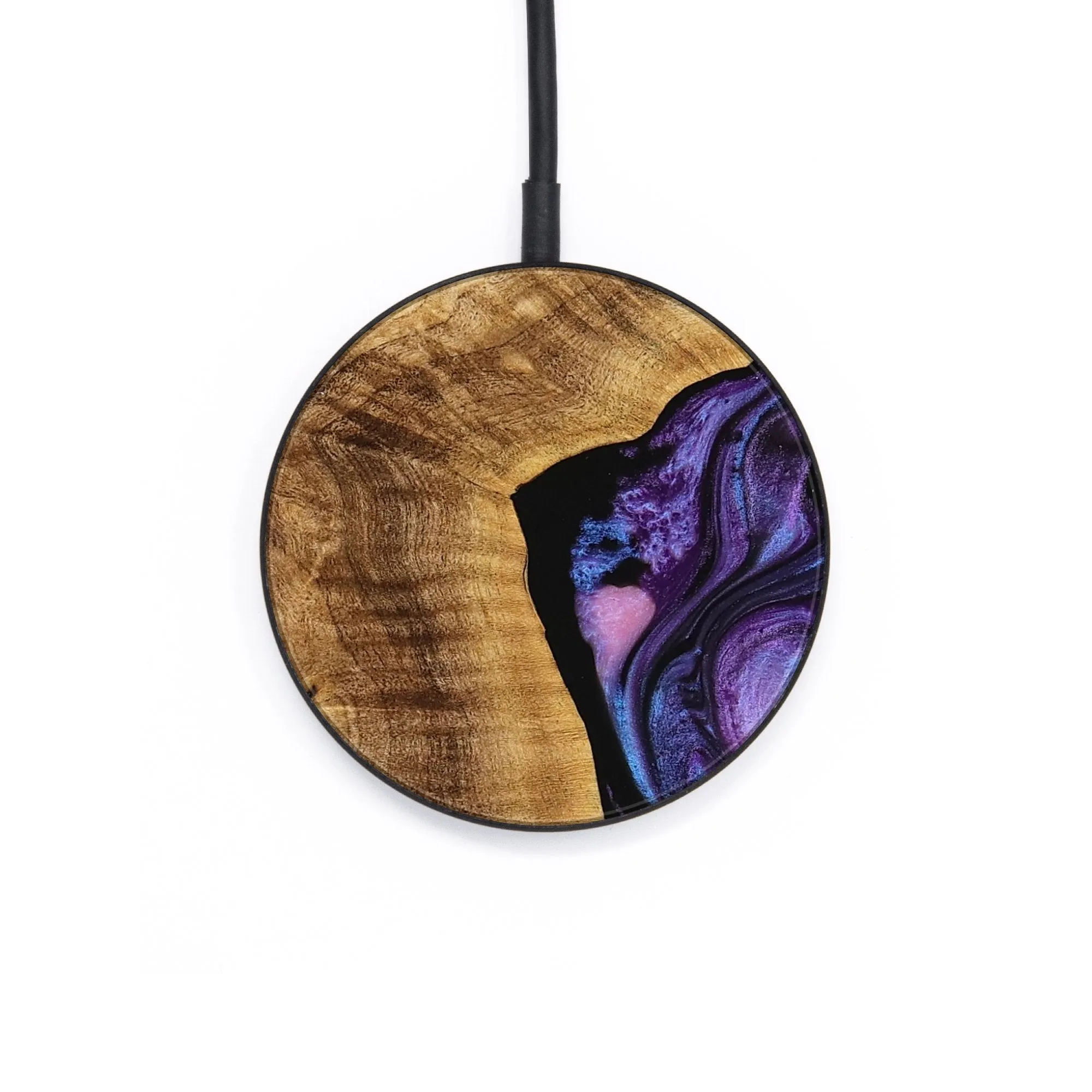 Circle Wood Wireless Charger - Tamera (Purple, 738841)