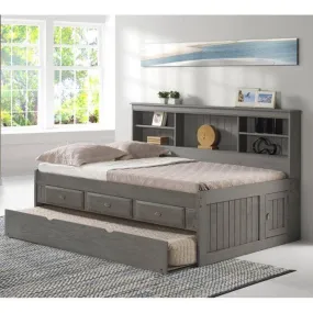 Claire Full Size Grey Storage Bed