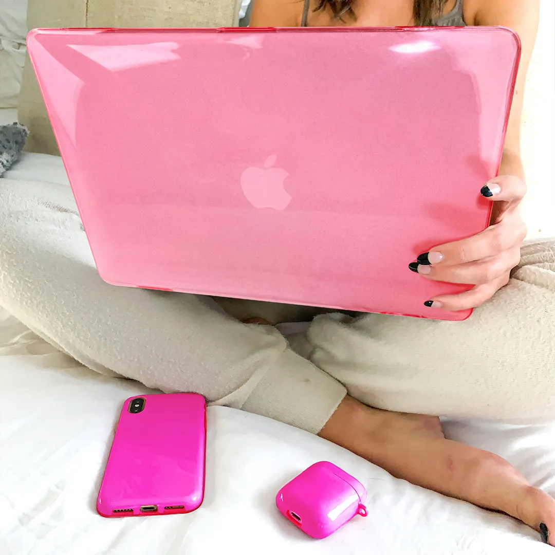 Clear Pink MacBook Case