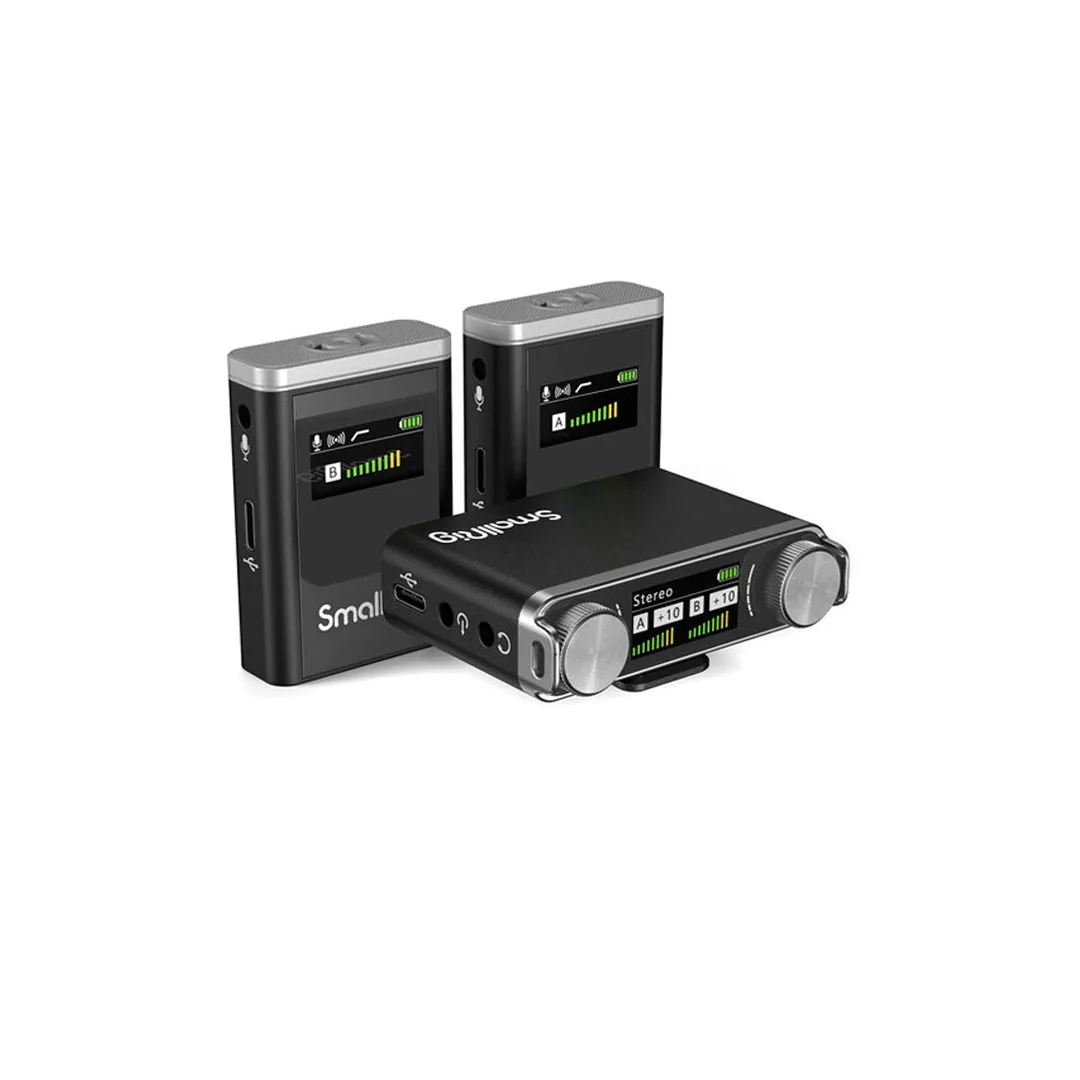 [CLEARANCE] SmallRig Forevala W60 2-Person Compact Wireless Microphone System 2.4GHz with LCD Displays | 3487