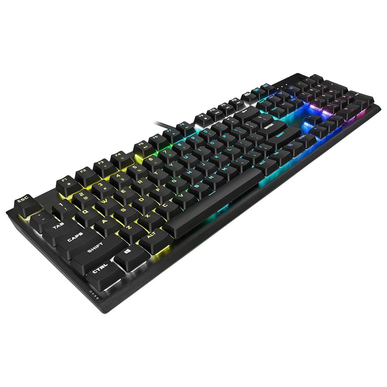 Corsair K60 Backlit Mechanical Cherry MX Low Profile Speed RGB Gaming Keyboard - English