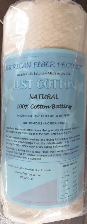 Cotton Batting - Full Size