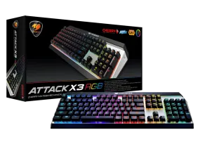 Cougar Attack X3 RGB-RD - Cherry MX Mechanical Switch  (Red Switch) 背光紅軸機械式鍵盤 (黑色)