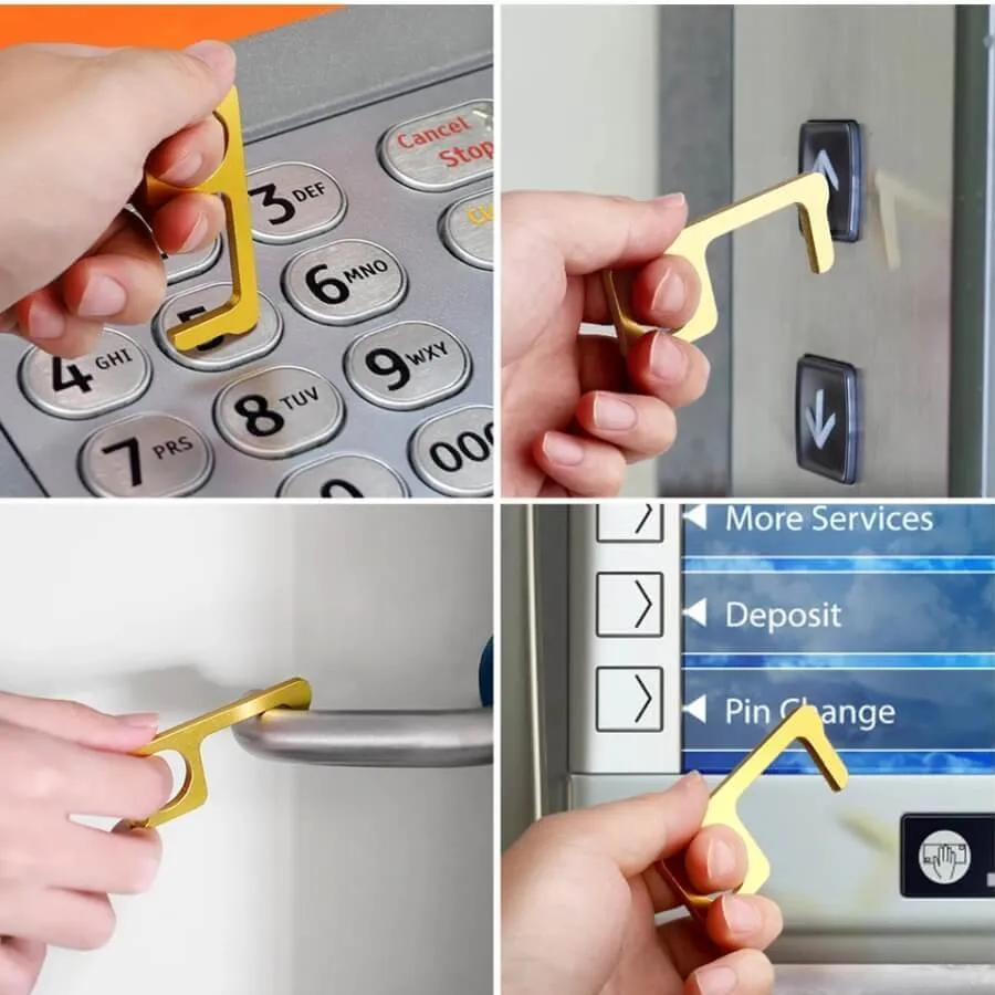 Covid key touchless door opener elevator button assistant for safety against infection