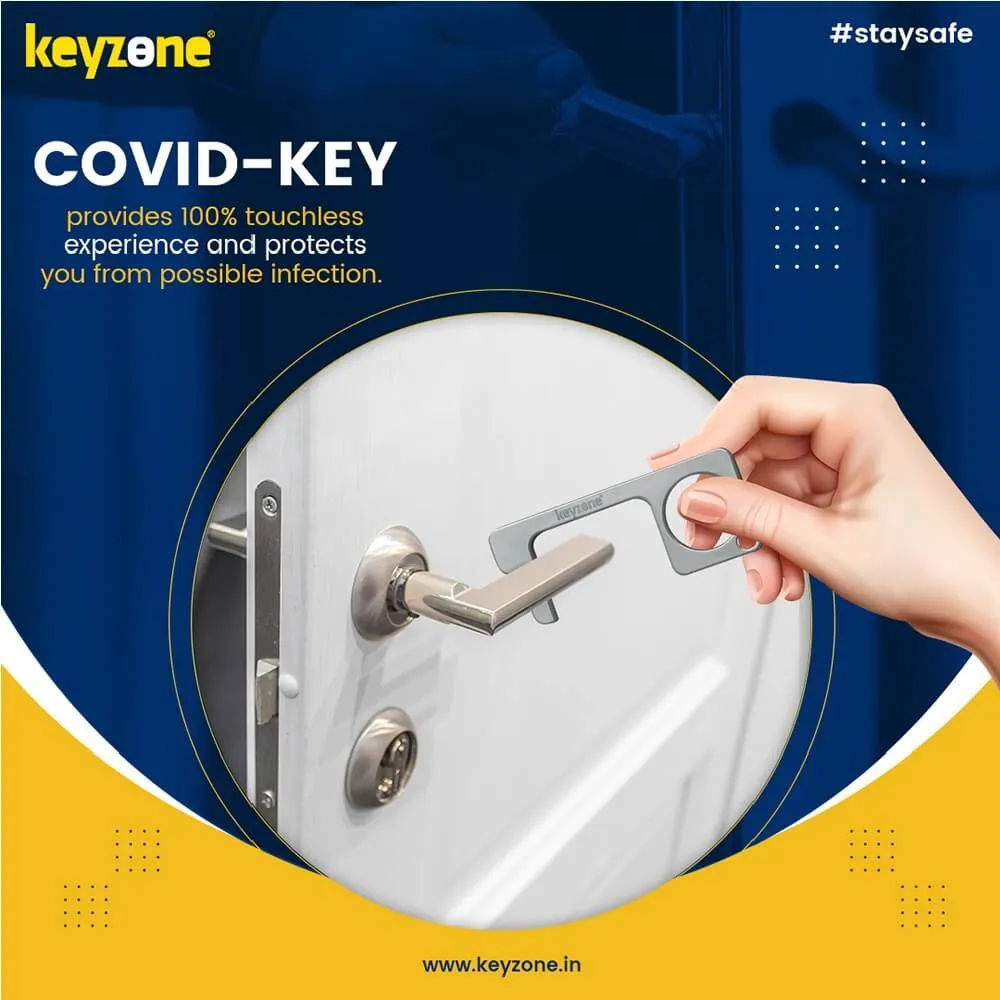 Covid key touchless door opener elevator button assistant for safety against infection