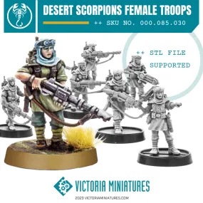 Desert Scorpions Modular Female Troops .STL Download