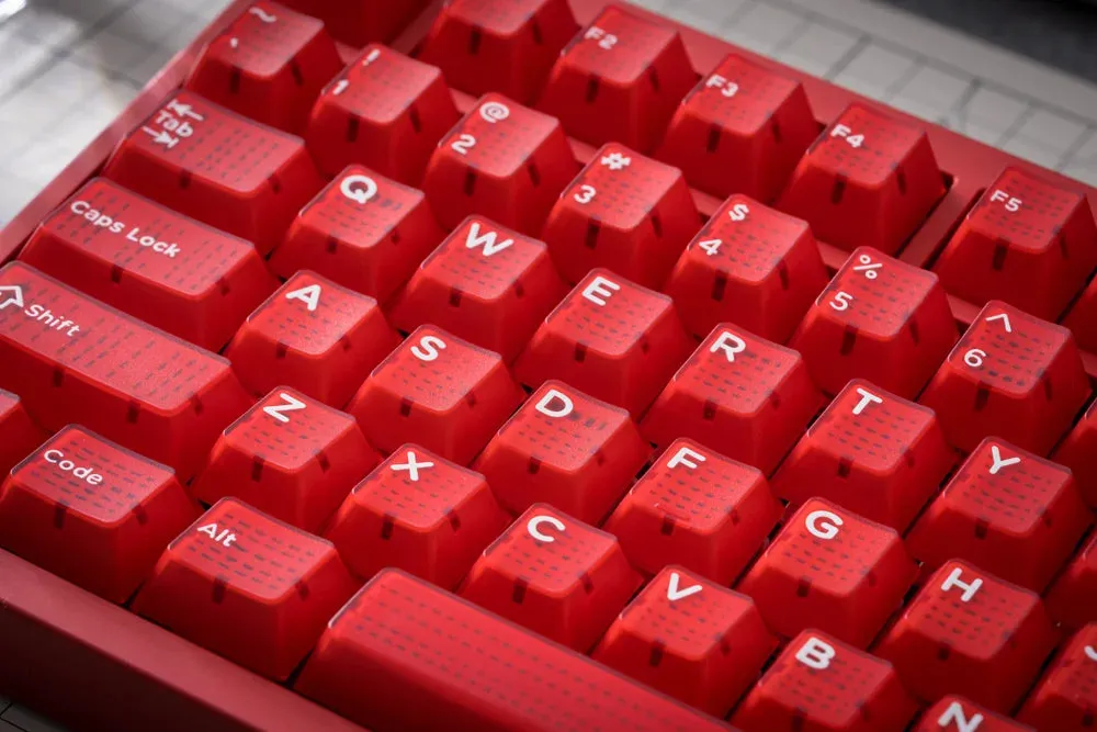 Domikey Ruby Cherry Profile abs doubleshot backlit keycap for mx keyboard poker 87 104 xd64 xd68 BM60 BM65 BM68 BM80