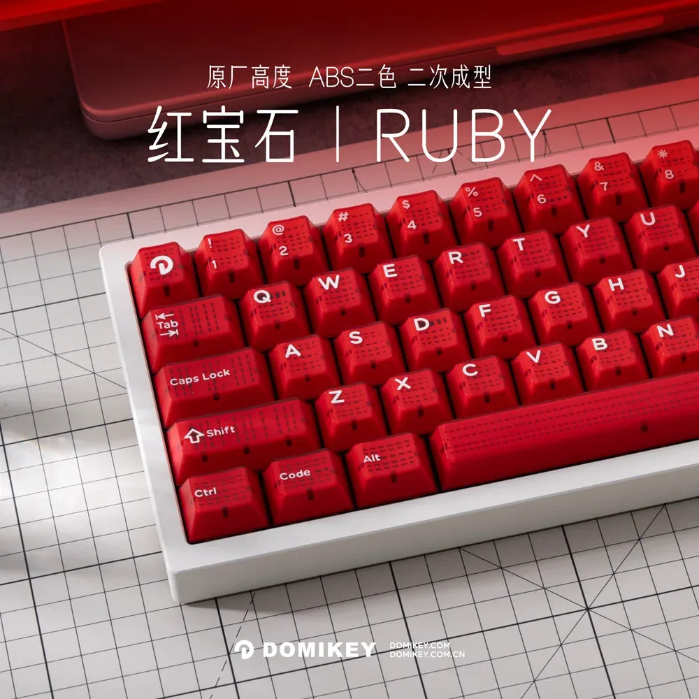 Domikey Ruby Cherry Profile abs doubleshot backlit keycap for mx keyboard poker 87 104 xd64 xd68 BM60 BM65 BM68 BM80