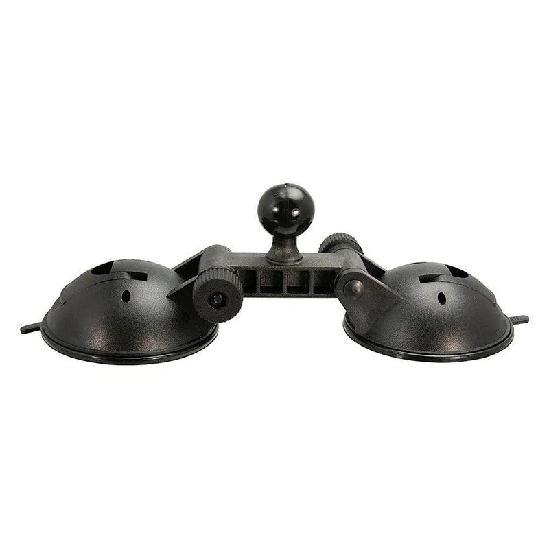 Double 80mm Windshield Suction Pedestal with 25mm Ball