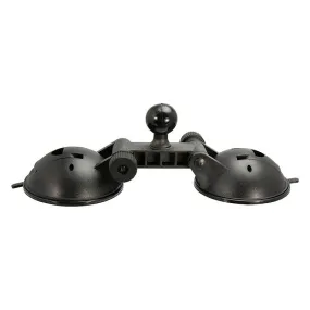 Double 80mm Windshield Suction Pedestal with 25mm Ball