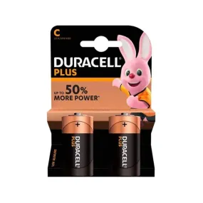 Duracell Plus Power C Batteries 2 Pack