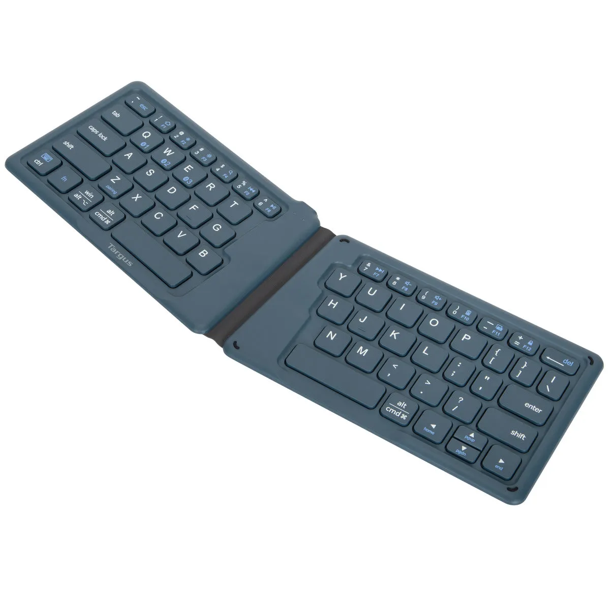 Ergonomic Foldable Bluetooth® Antimicrobial Keyboard (Blue)