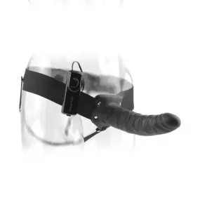 Fetish Fantasy Series 8-Inch Vibrating Hollow Strap-on - Black