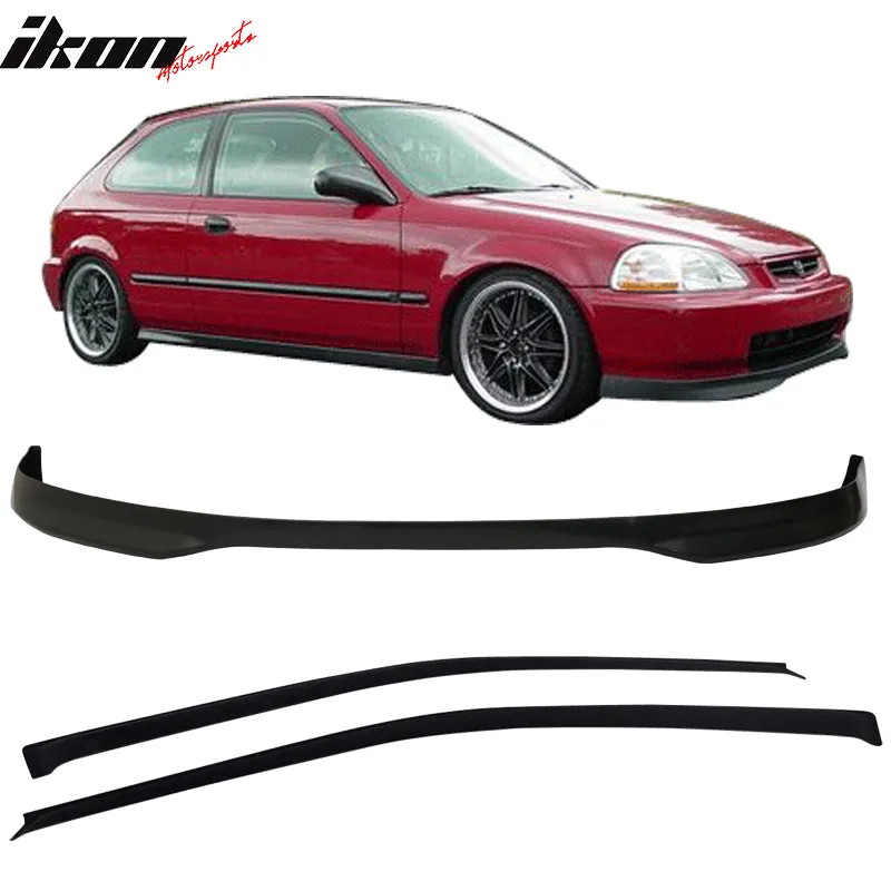 Fits Honda Civic 96-98 T-R Front Bumper Lip Spoiler  Sun Window Visor