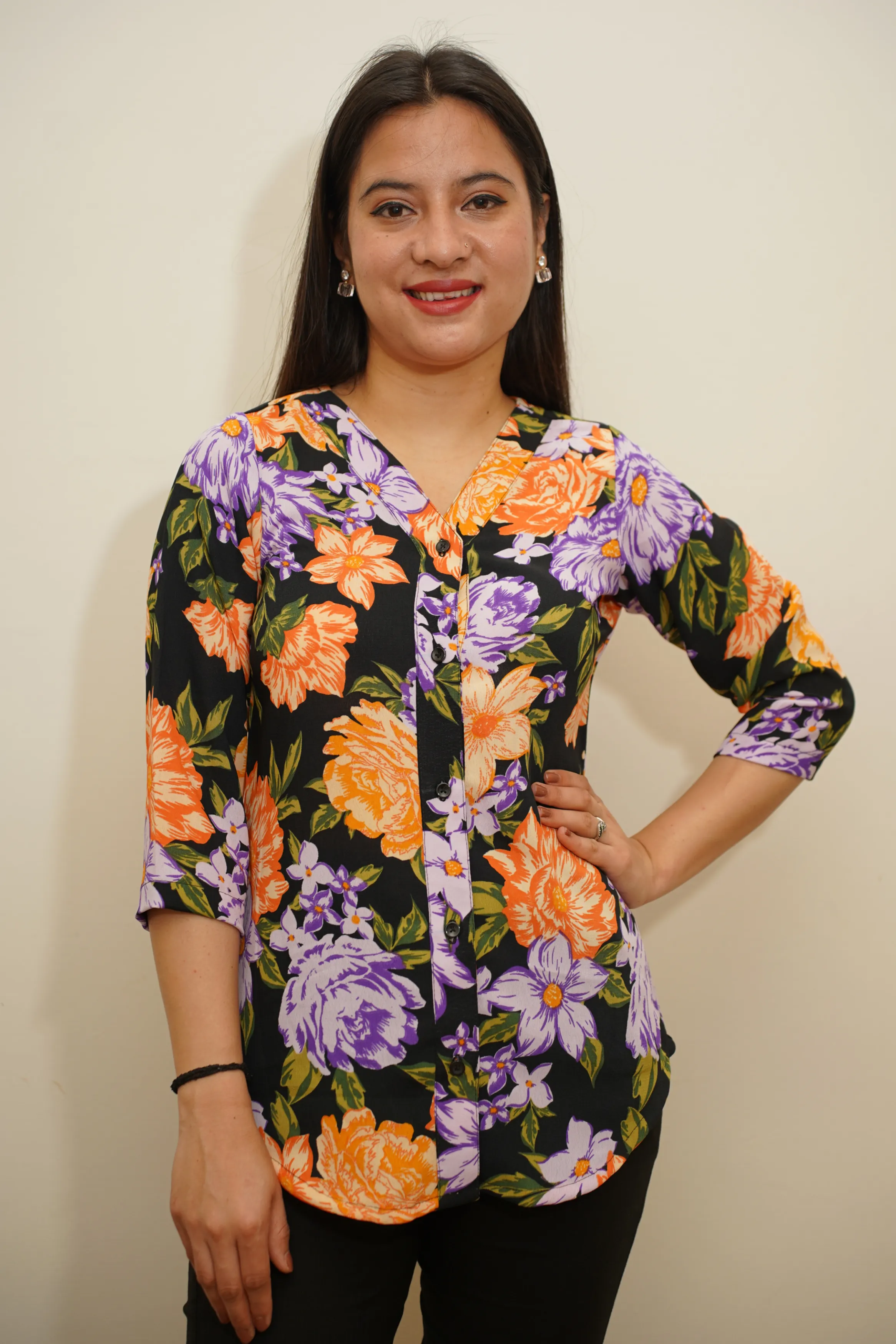 Floral Fiesta Printed Shirt