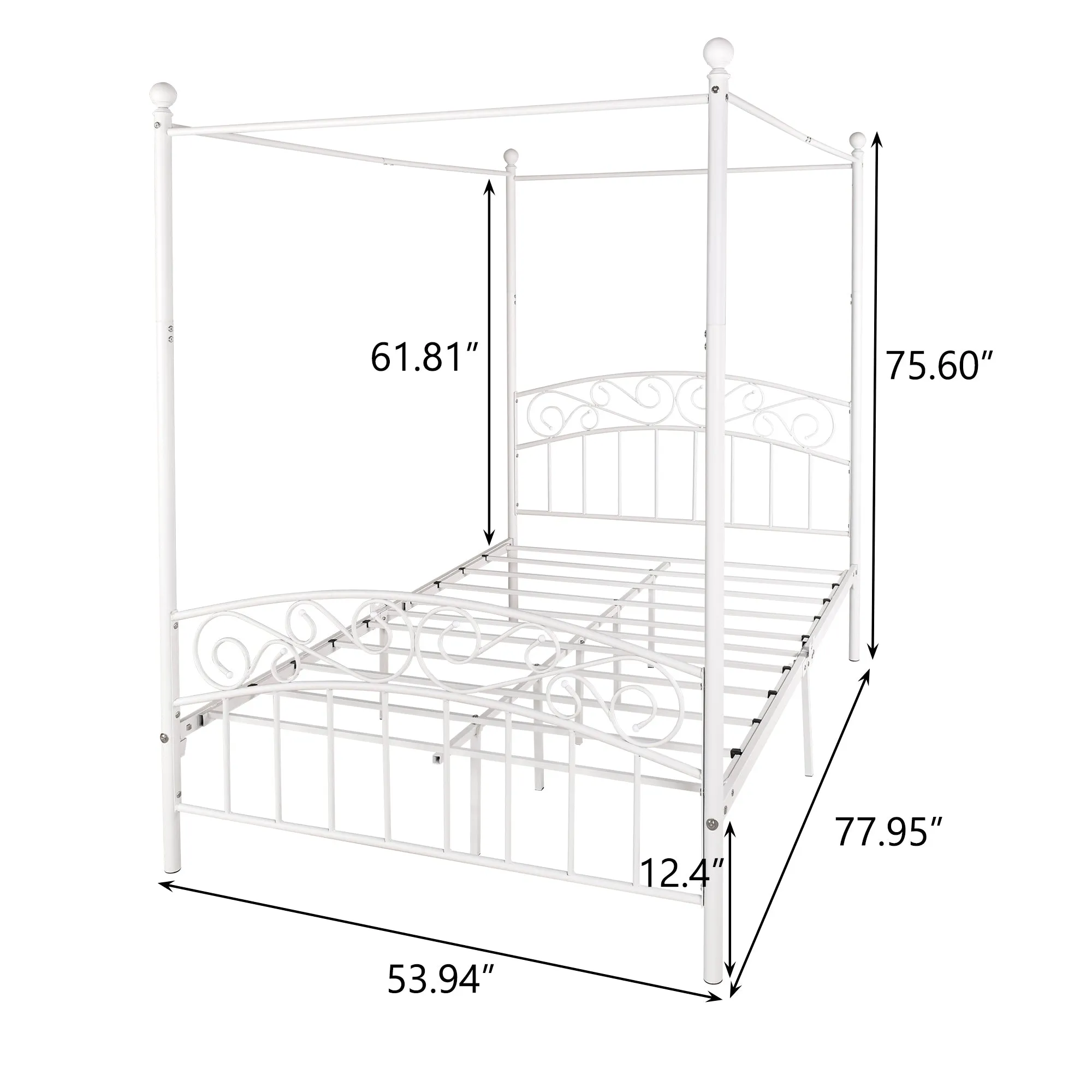 Full Size Metal Canopy Bed