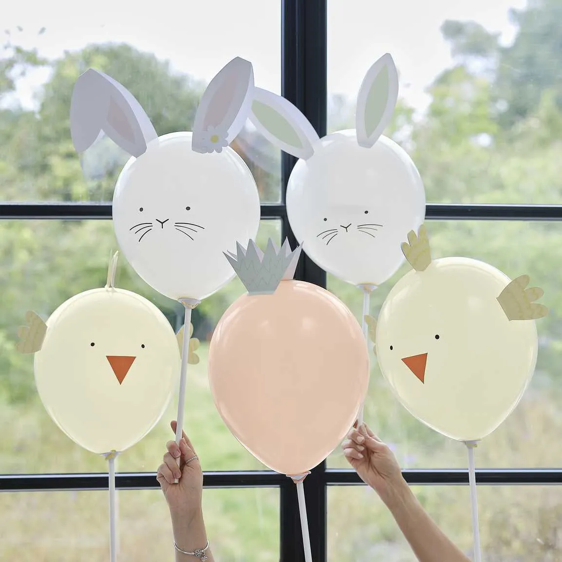 Ginger Ray Easter Character Balloons - 5 Pkt