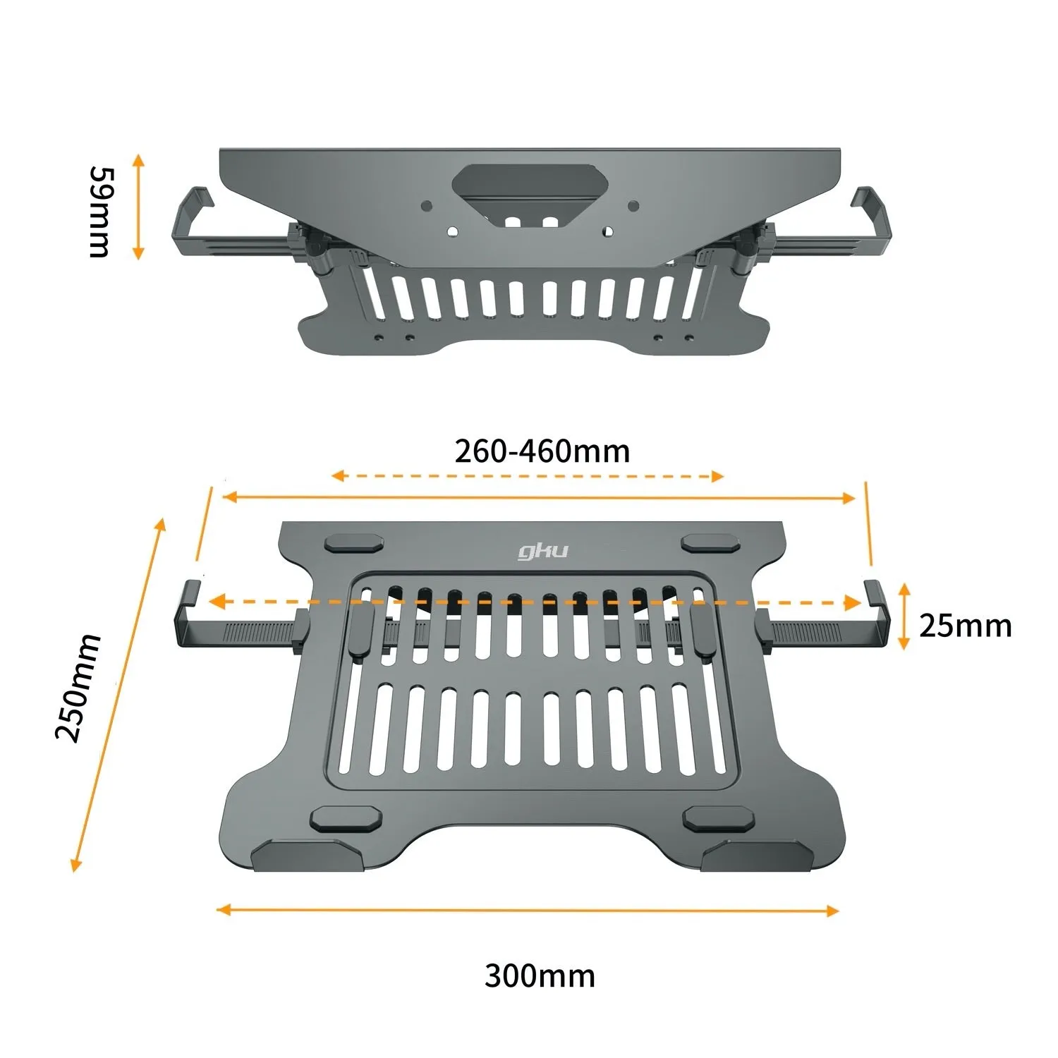 GKU Monitor Arm Laptop Holder Notebook Connector Mount