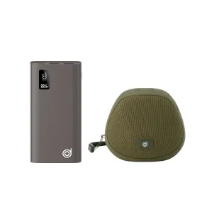 Gorilla X 10,000mAh Power Bank (Grey) - digifon   BoomQ Mini Bluetooth Speaker (Green) - digifon