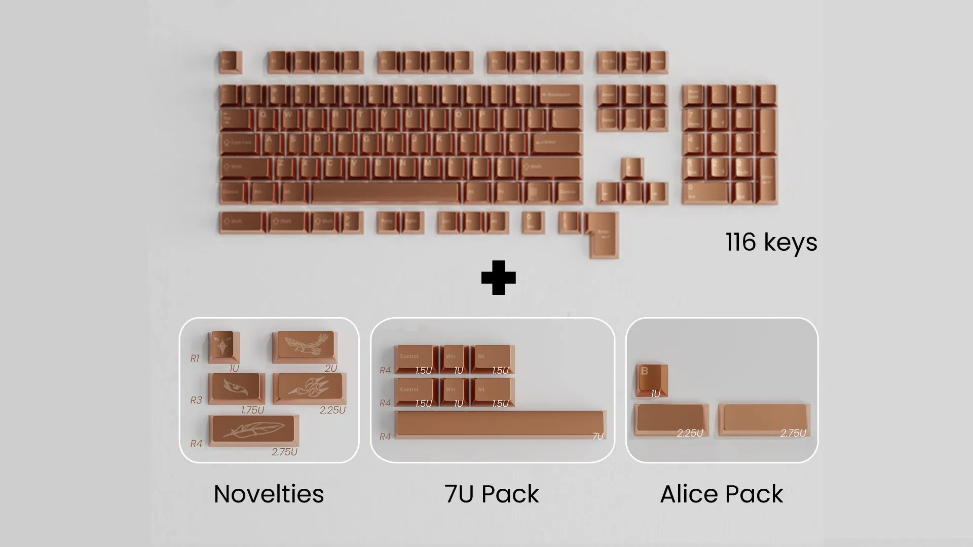 [Group Buy] Awekeys Copper Eagle Full Metal Keycaps