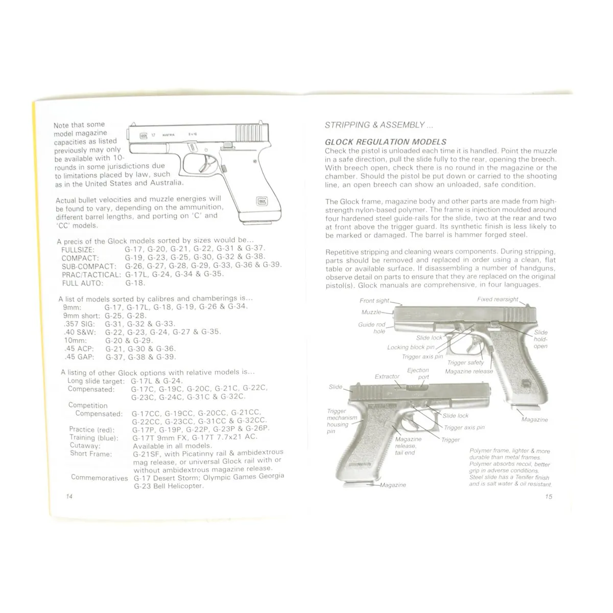 Handbook:  GLOCK PISTOLS