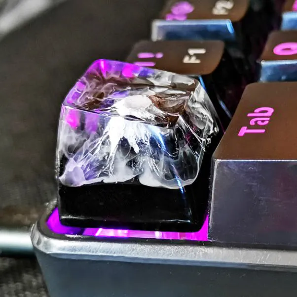 Handmade Mount Fuji Resin Keycap For Custom Mechanical Keyboard