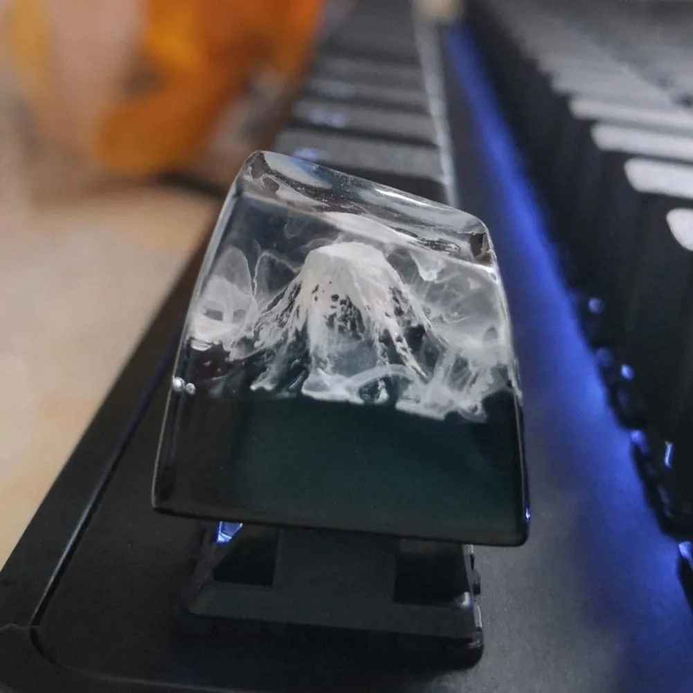 Handmade Mount Fuji Resin Keycap For Custom Mechanical Keyboard