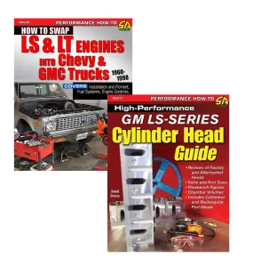 How to Swap LS & LT Engines into Chevy & GMC Trucks & High-Performance Gm Ls-Series Cylinder Head Guide (2 Book Set)