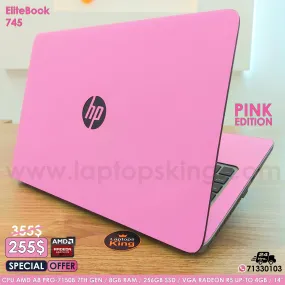 Hp EliteBook 745 Pink Edition AMD A8 Pro-7150b 7th Gen Radeon R5 Laptop Offer (Open Box)