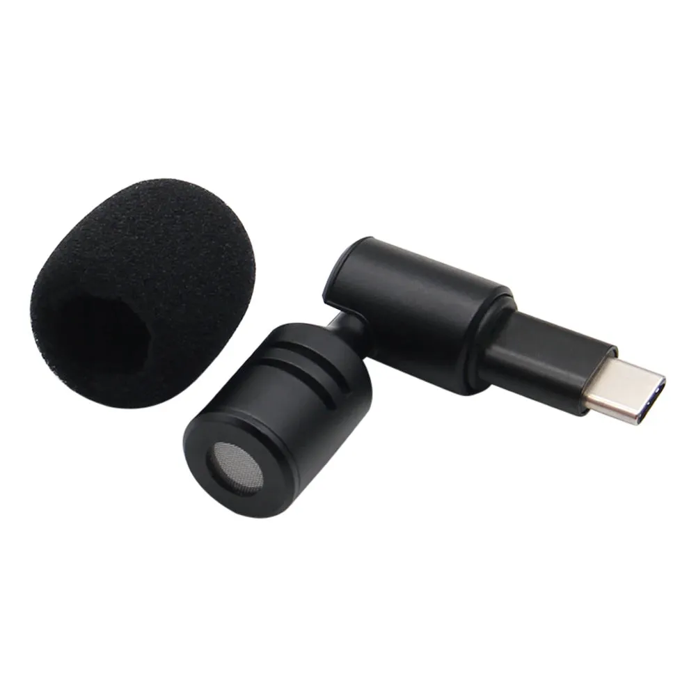 HRIDZ Portable Mini Microphone 3.5mm Stereo Type-C Flexural Bendable Wireless Mic