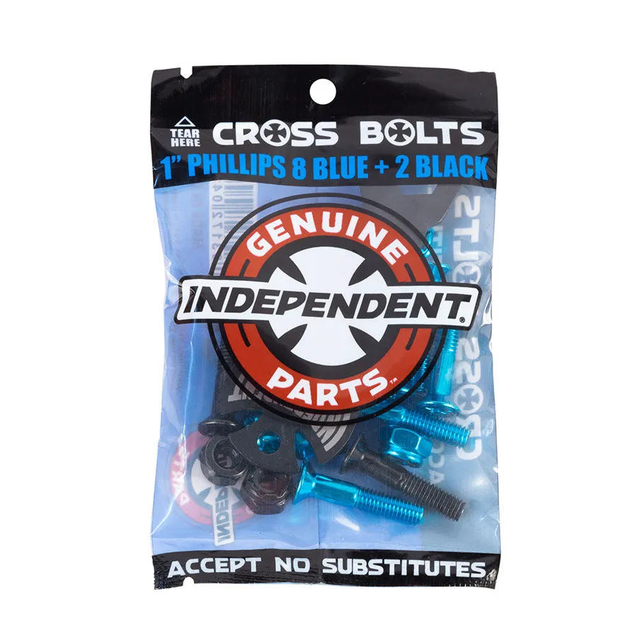 Independent Cross Bolts 1" Phillips - Blue/Black