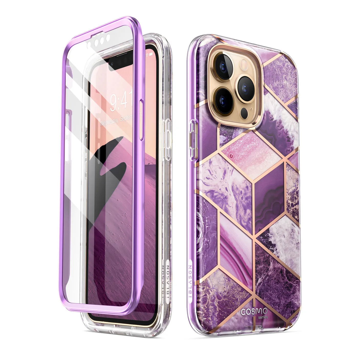 iPhone 13 Pro Cosmo Case(open box) - Marble Purple