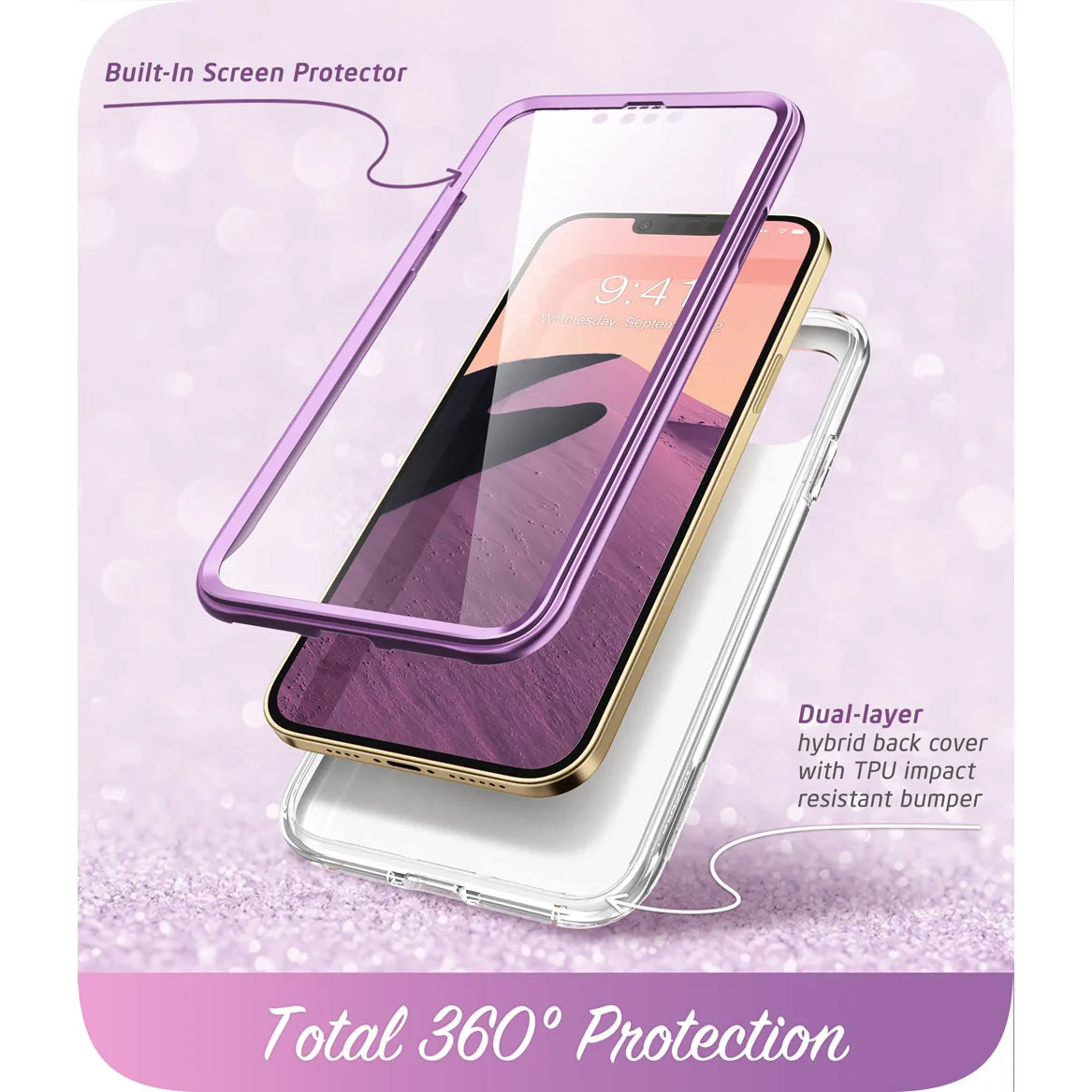 iPhone 13 Pro Cosmo Case(open box) - Marble Purple