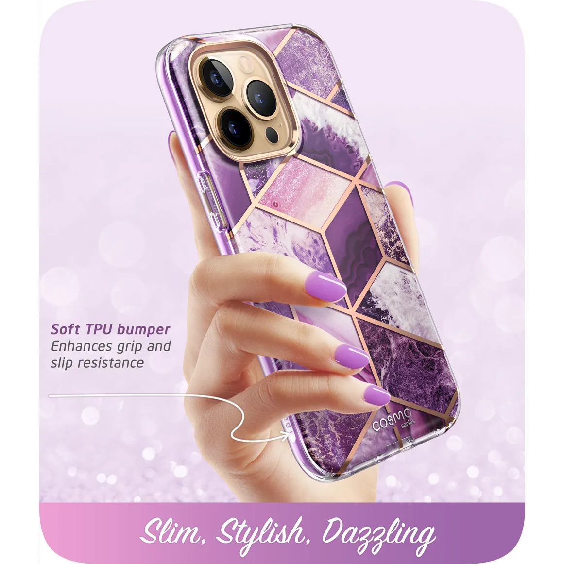 iPhone 13 Pro Cosmo Case(open box) - Marble Purple