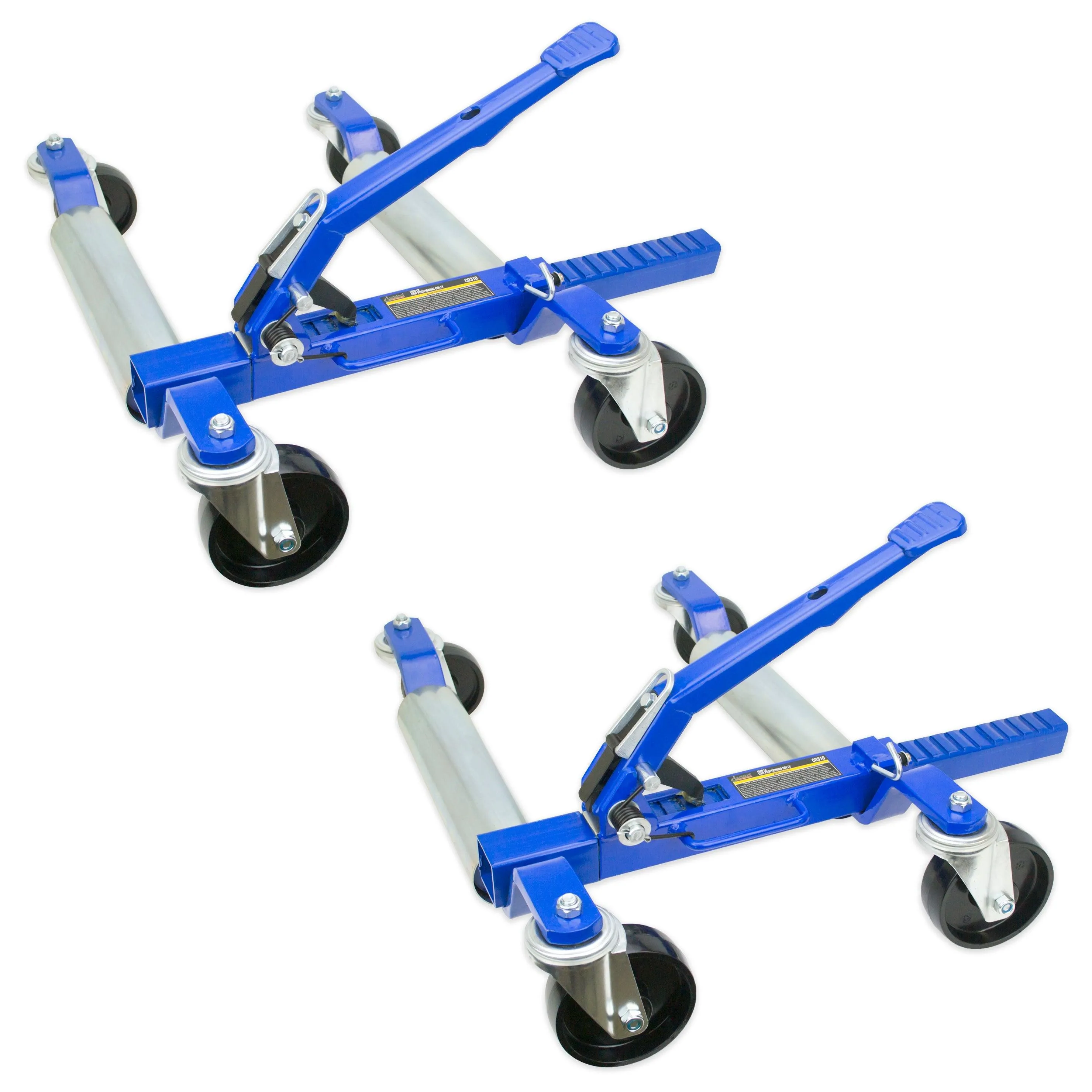 Jackco 1500 LB 12.5” Wheel Car Positioning Dolly with Ratcheting Pedal (2 Pack)