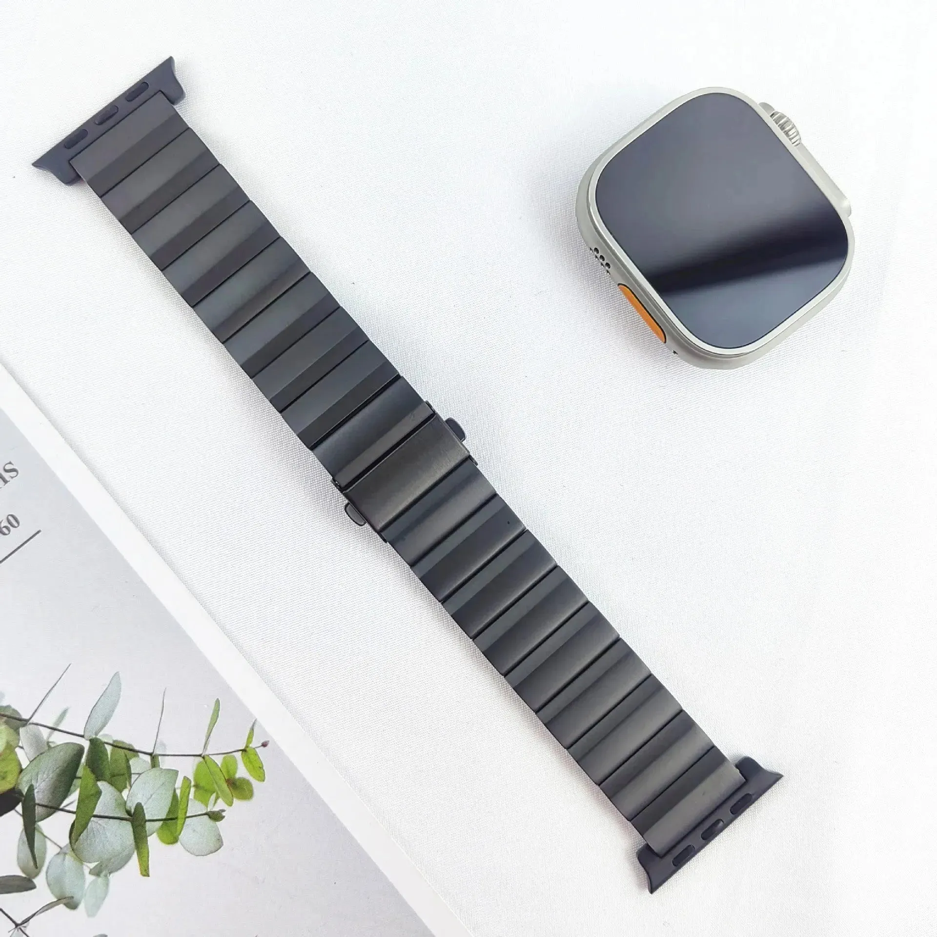 Large Particle Titanium Alloy Watch Strap