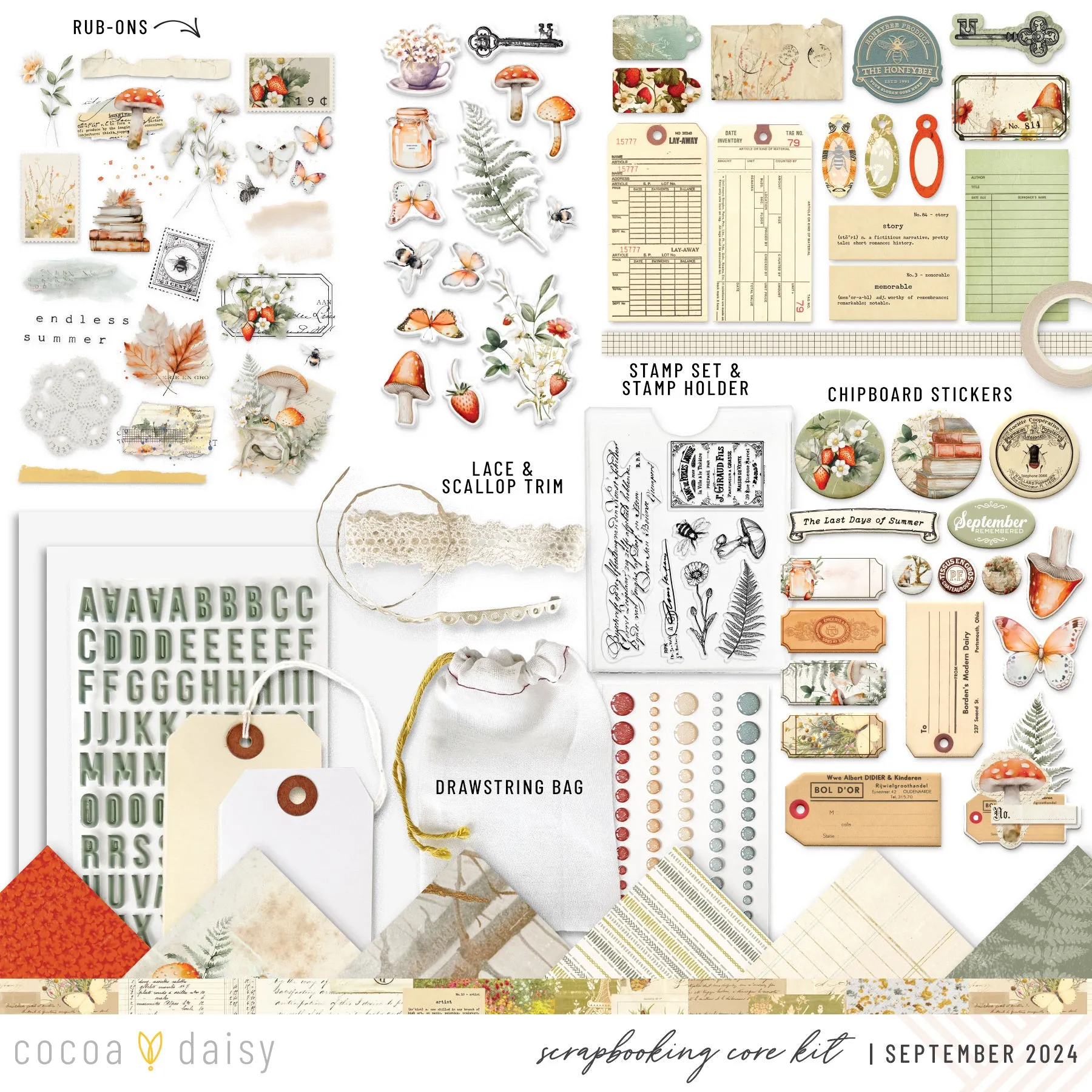 Little Bee Cottage Scrapbooking Kit - No Add Ons - September 2024