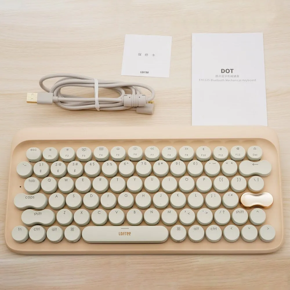 Lofree EH112S Milk Tea 79 Keys ABS Mechanical Keyboard