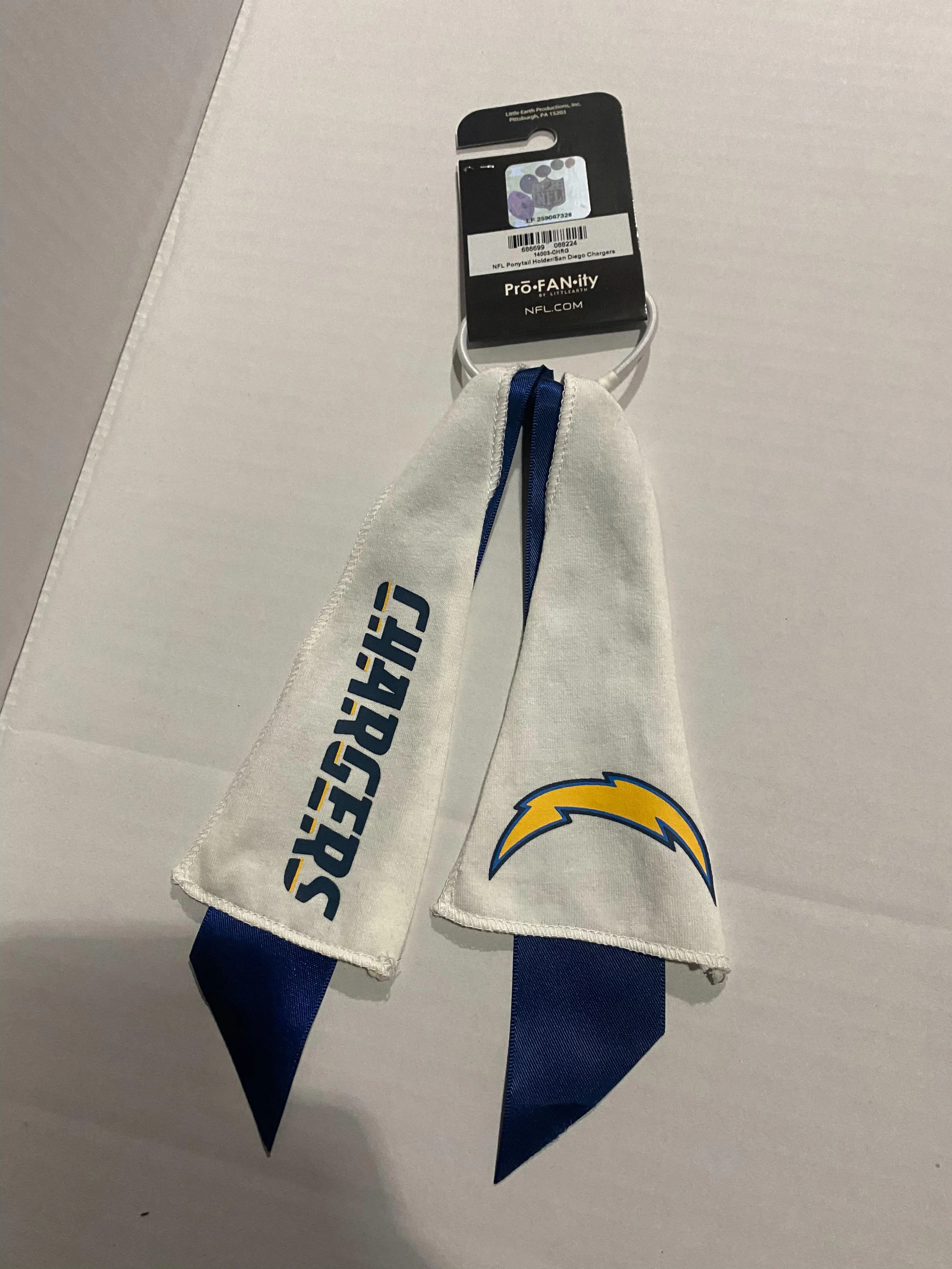 Los Angeles Chargers Ponytail Holder with Official Team Colors