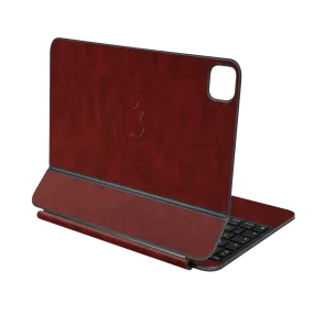 Magic Keyboard for iPad Pro 11” (M4, 2024) LUXURIA Scarlet Satin Wood Skin