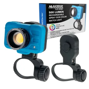 Master Elite Rechargeable Spray Gun Mount Color Match Light, 500 Lumen LED, CRI 95  - Replicates Natural Sunlight, Illuminates Paint Surface