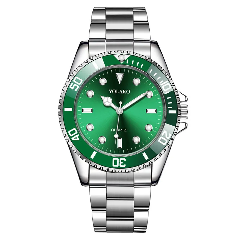 Men Calendar Green Dial Watch